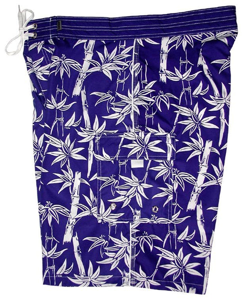 "Branch Out" (Royal) 20"-27" Double Cargo Pocket Men's Board Shorts