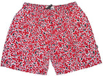 Load image into Gallery viewer, &quot;Bullwinkle&quot; (Black/Red) Swim Trunks (with mesh liner / side pockets) - 6.5&quot; Mid Length - Board Shorts World Outlet

