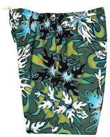 "Circuit Breaker" (Blue) Swim Trunks (with mesh liner / side pockets) - 6.5" Mid Length - Board Shorts World Outlet