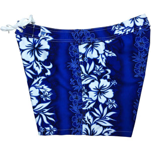 "Conga Line" 5" Womens Back Pocket Board Shorts (Blue) - Board Shorts World Outlet