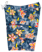 "Desert Bloom" (Graphite) Womens Board/Swim Shorts - 10.5" - Board Shorts World Outlet