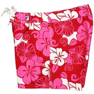 "Dream Girl" (Pink) 5" Womens Back Pocket Board Shorts - Board Shorts World Outlet