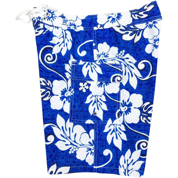 "Drop Cloth" (Blue) Womens Board/Swim Shorts - 10.5" - Board Shorts World Outlet