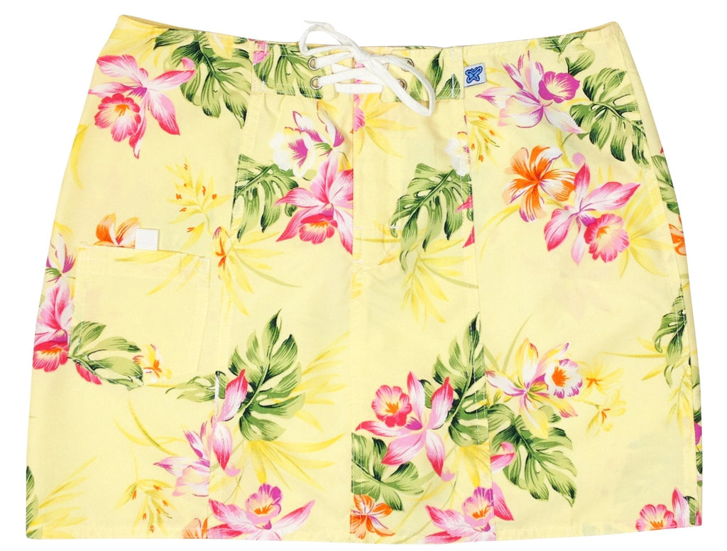 "Early Spring" Original Style Board Skirt (Yellow) - Board Shorts World Outlet