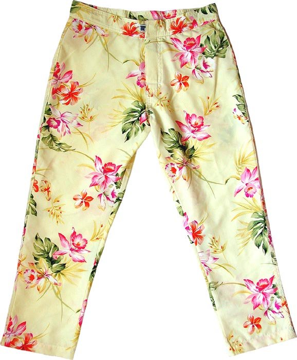 "Early Spring" Womens Board (Swim) Capris (Yellow) - Board Shorts World Outlet