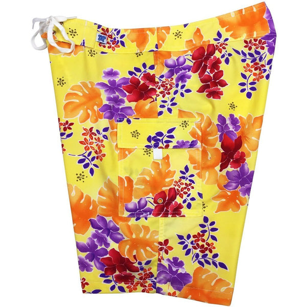 "East of Eden" (Orange) Womens Board/Swim Shorts - 10.5" - Board Shorts World Outlet