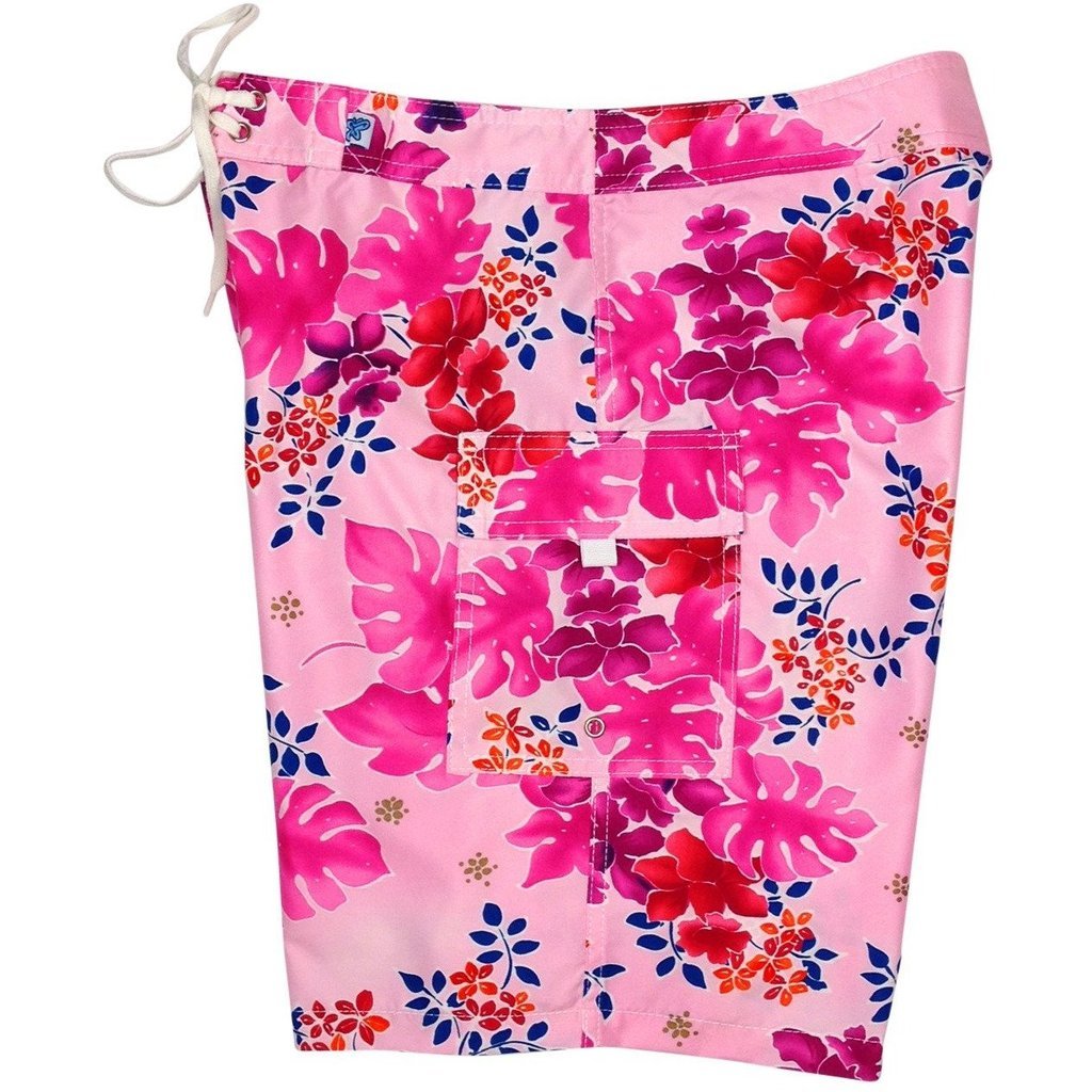 "East of Eden" (Pink) Womens Board/Swim Shorts - 10.5" - Board Shorts World Outlet