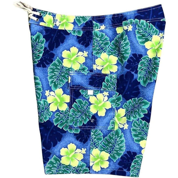 "Elm Street" (Blue) Womens Board/Swim Shorts - 10.5" - Board Shorts World Outlet