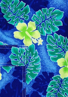 "Elm Street" (Royal) Swim Trunks (with mesh liner / side pockets) - 6.5" Mid Length - Board Shorts World Outlet