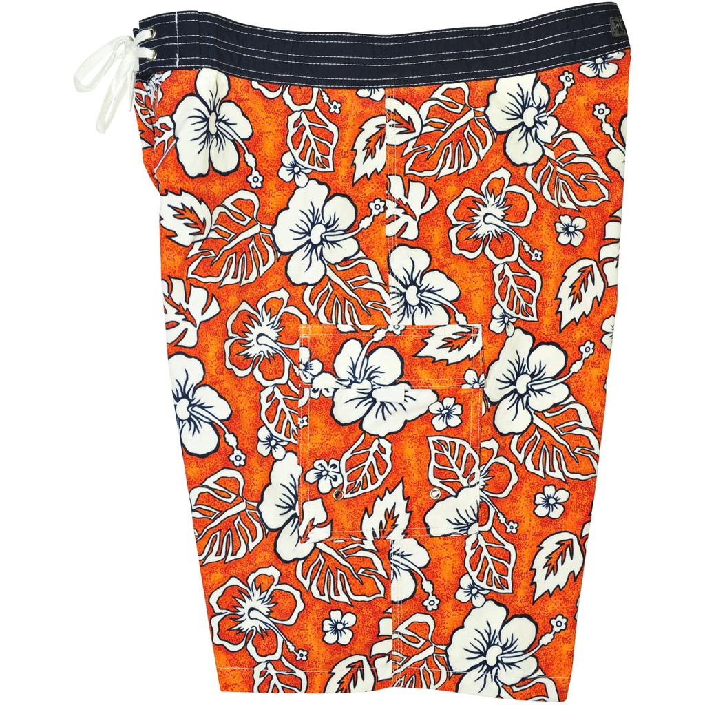 "Empirical Age" (Orange) Double Cargo Pocket Board Shorts - Board Shorts World Outlet