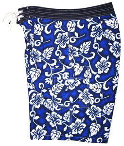 "Fiasco" (Blue) Double Cargo Pocket Board Shorts - Board Shorts World Outlet
