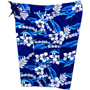 "Fins" (Blue) Womens Board/Swim Shorts - 10.5" - Board Shorts World Outlet