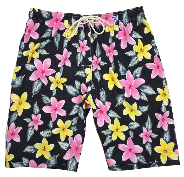 "Free Roaming" Womens Elastic Waist Swim Board Shorts. HIGHER WAIST/RISE + 11" Inseam - Board Shorts World Outlet