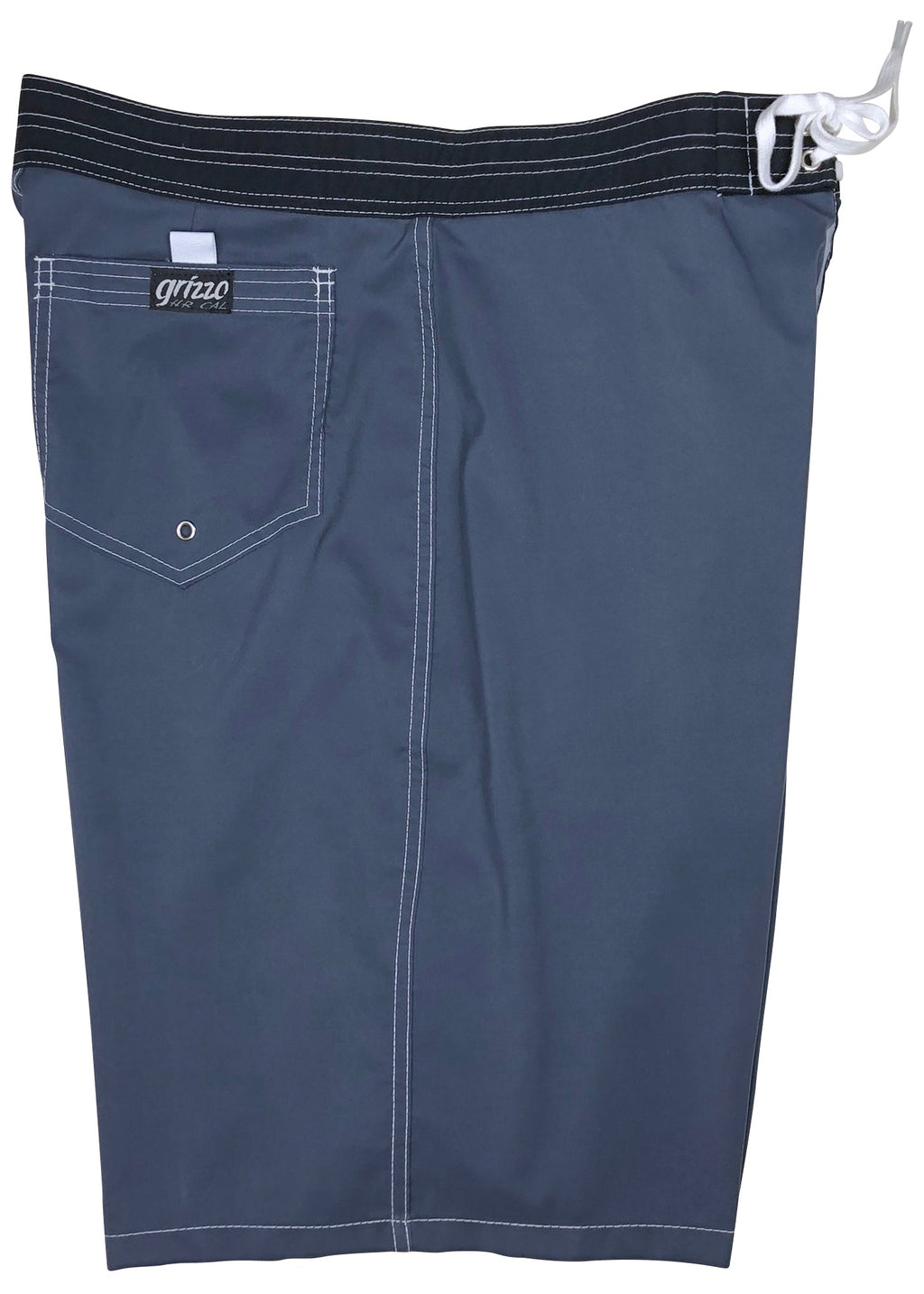 Grizzo Brand Solid Board Shorts w/ Back Pocket (Charcoal, Olive or Stone) - Board Shorts World Outlet