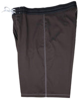 Grizzo Brand Solid Board Shorts w/ Back Pocket (Chocolate, Cinnamon, or Silver) - Board Shorts World Outlet