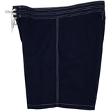 Grizzo Brand Solid Board Shorts w/ Back Pocket - Retro Shortie - 5" (Navy, Mango, Silver or Stone) - Board Shorts World Outlet