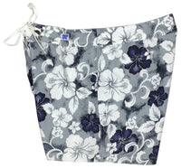 "Jungle Boogie" 5" Womens Back Pocket Board Shorts (Charcoal) - Board Shorts World Outlet