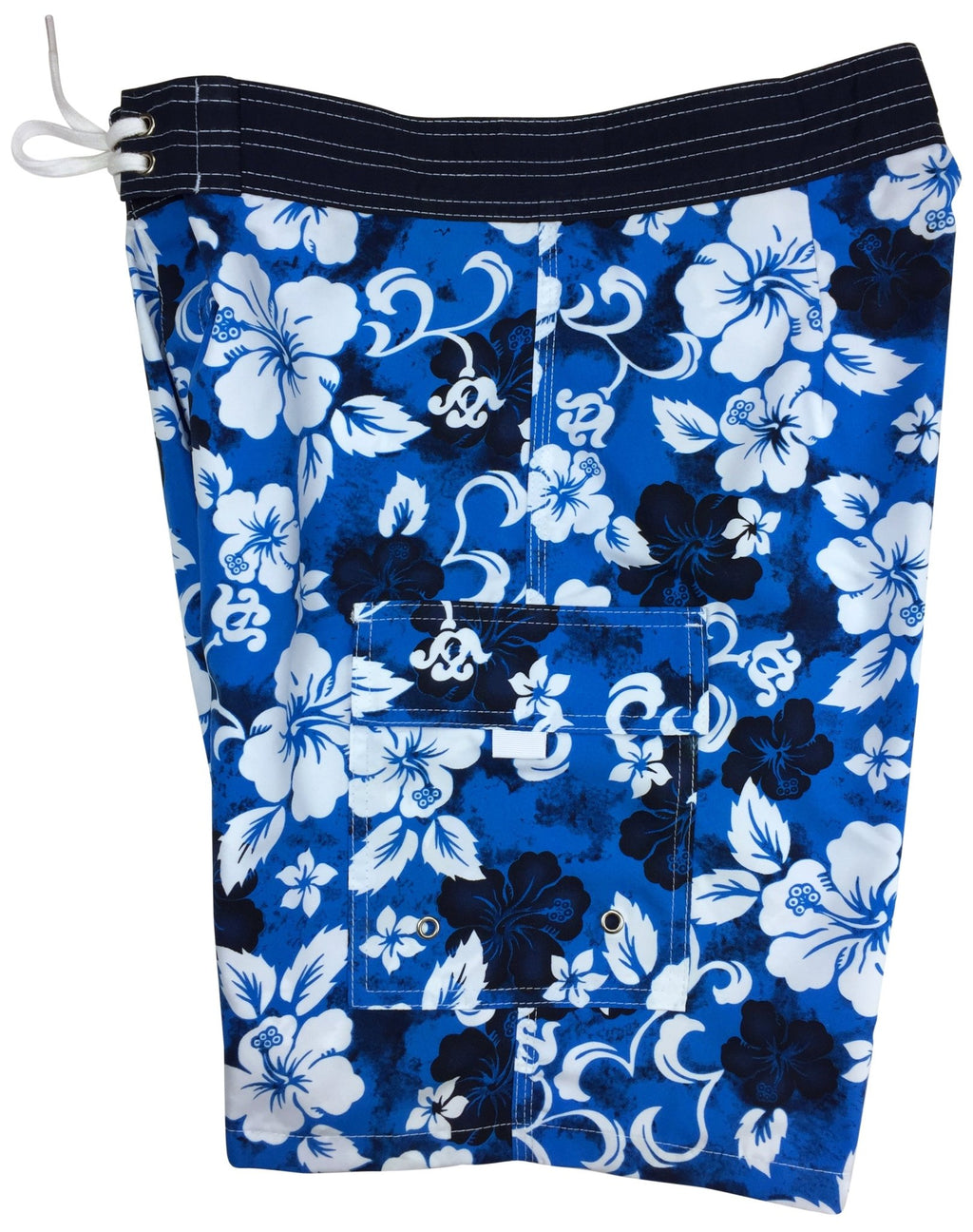"Jungle Boogie" Mens Board Shorts - 7" Inseam (Blue) - Board Shorts World Outlet