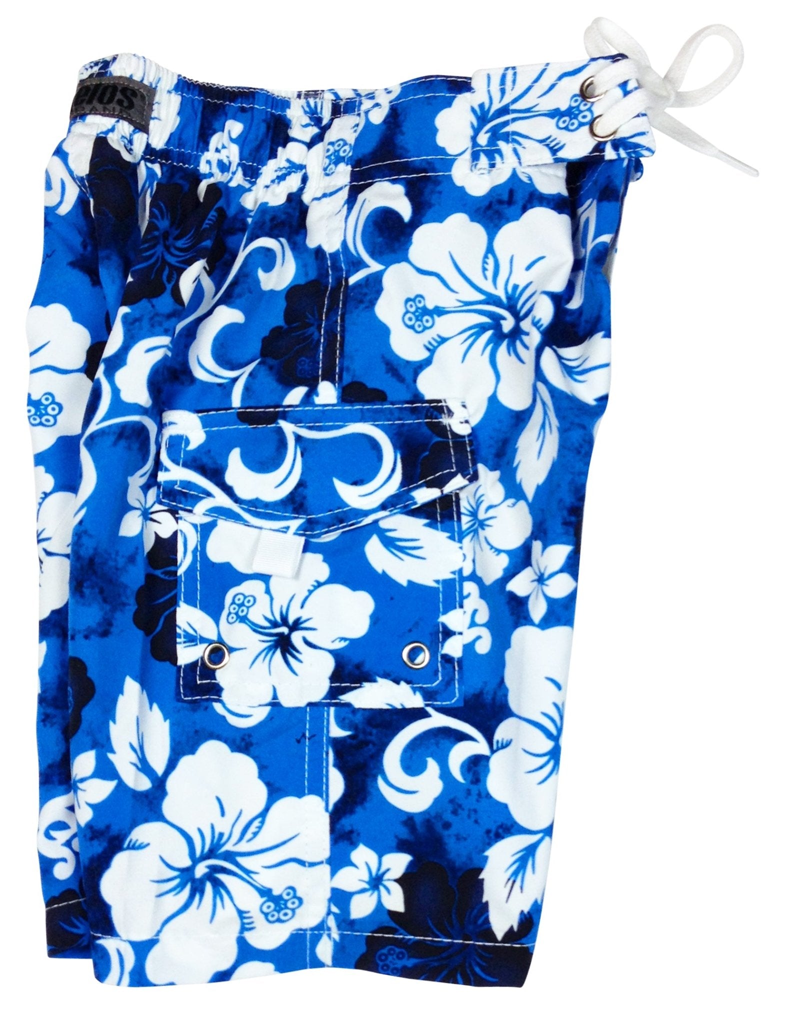 "Jungle Boogie" Toddlers Solid Board Shorts (Blue) - Board Shorts World Outlet