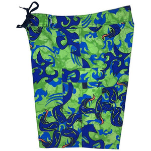 "Limelight" (Green) Womens Board/Swim Shorts - 10.5" - Board Shorts World Outlet
