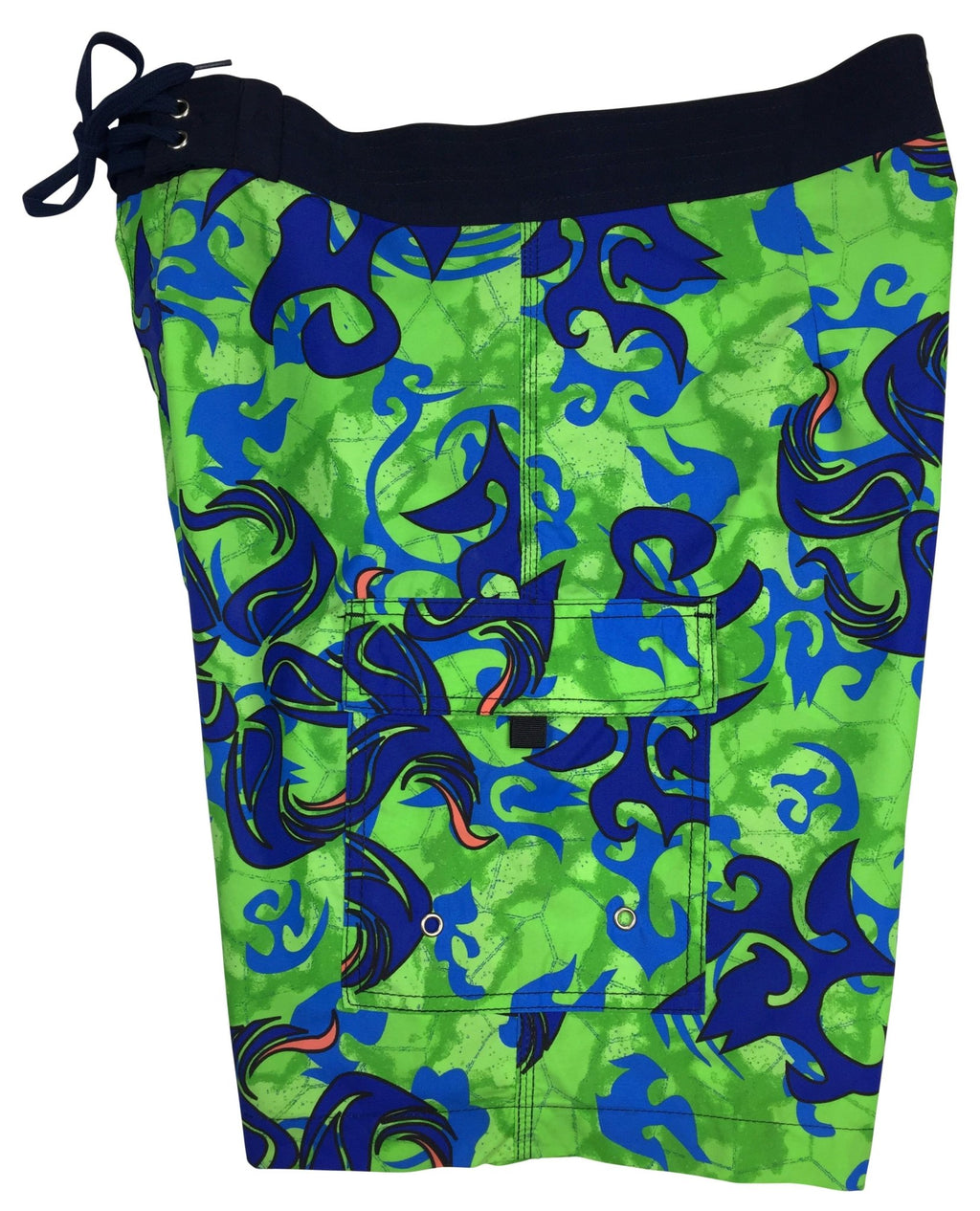 "Limelight" Mens Board Shorts - 7" Inseam (Green) - Board Shorts World Outlet