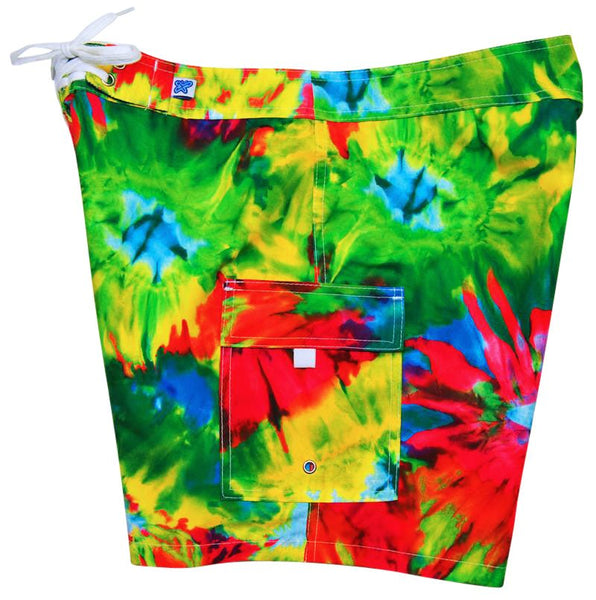 "Love n Haight" 7" Womens Cargo + Back Pocket Board Shorts (Tie Dye) - Board Shorts World Outlet