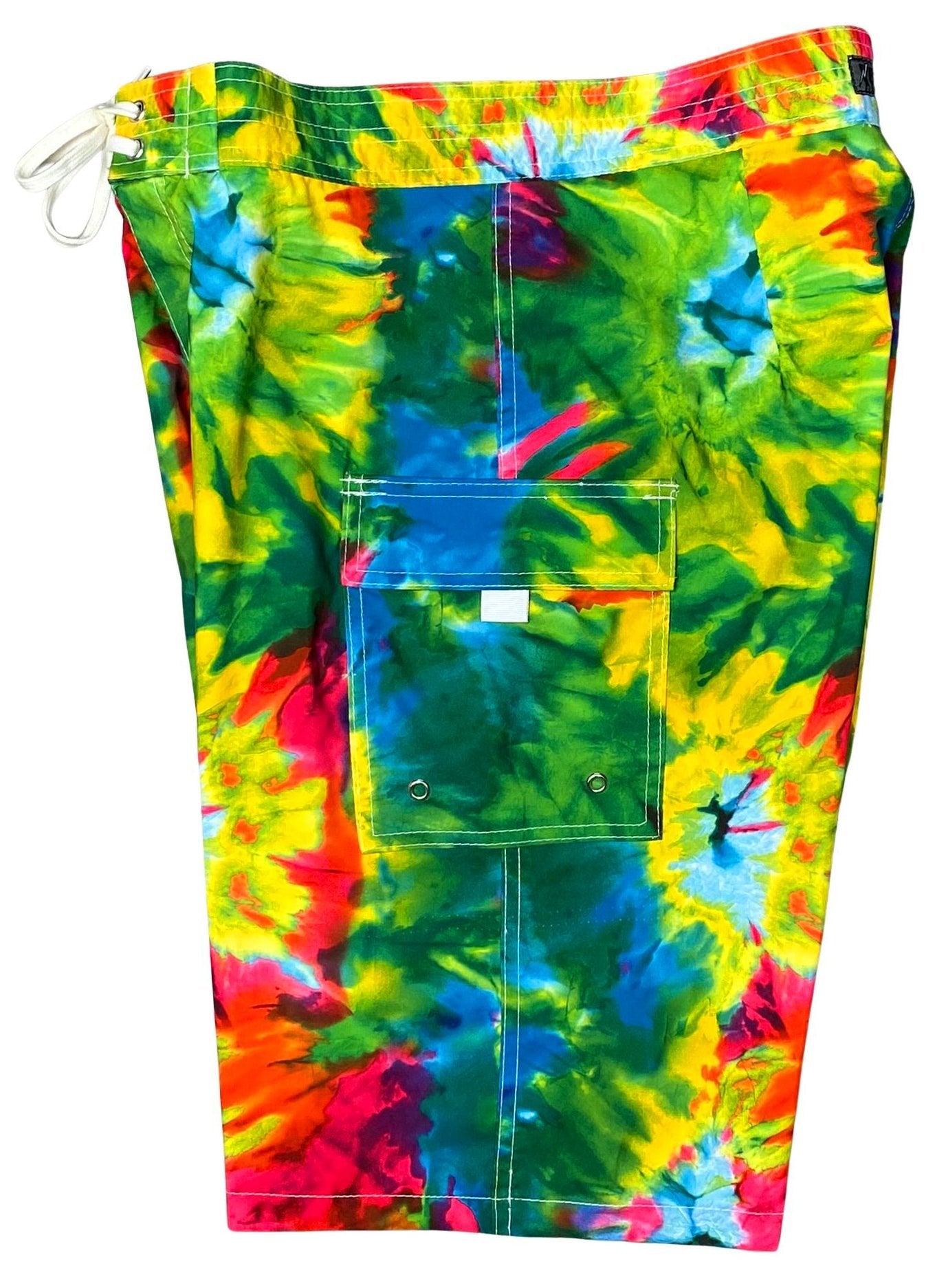 "Love N Haight" (Tie Dye) Double Cargo Pocket Board Shorts - Board Shorts World Outlet