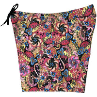 "Lucy in the Sky" (Black) 7" Womens Cargo + Back Pocket Board Shorts - Board Shorts World Outlet
