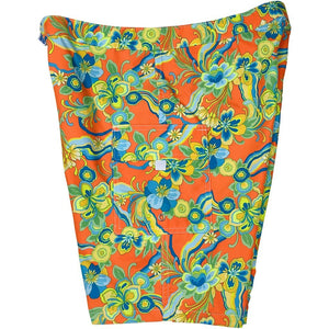 "Magic Bus" (Orange) Womens Board/Swim Shorts - 11" - Board Shorts World Outlet