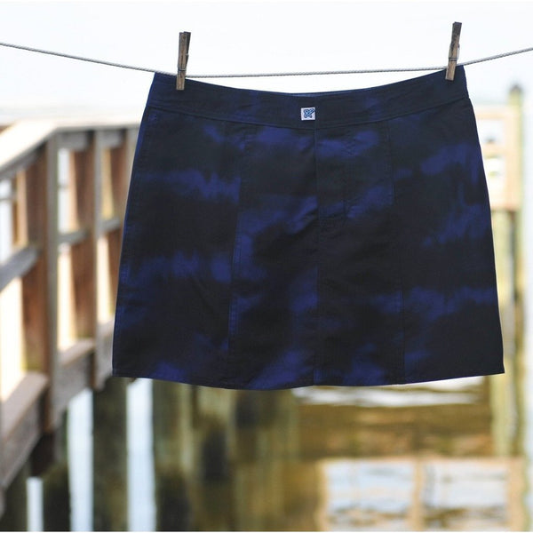 "Marbled Solid" Hipster Board Skirt (Ink) - Board Shorts World Outlet