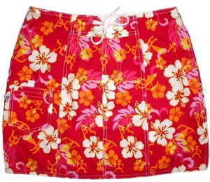 "Memory Lane" Original Style Board Skirt (Pink) - Board Shorts World Outlet