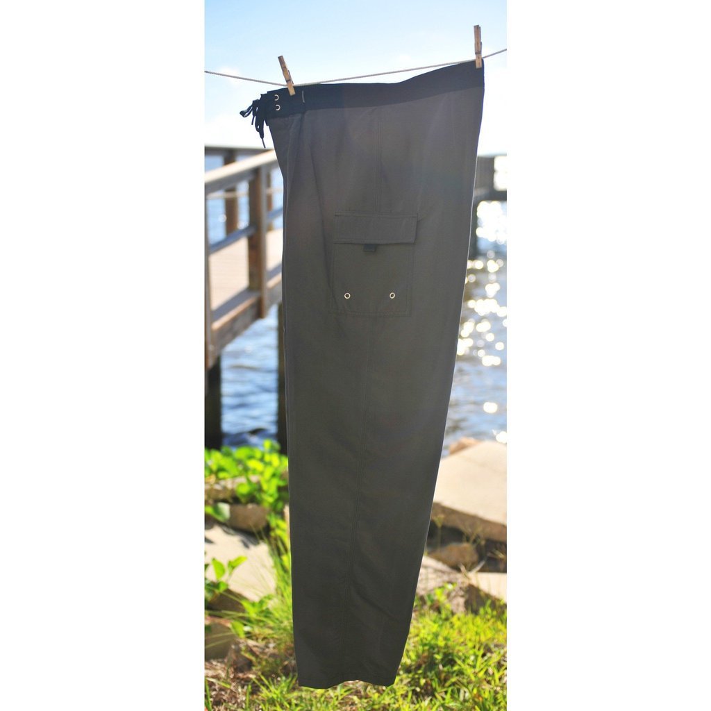 Mens Board Pants w/Double Cargo Pockets. 30.5" Inseam (Charcoal) - Board Shorts World Outlet