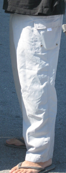 Mens Board Pants w/Double Cargo Pockets. 30.5" Inseam (Silver) - Board Shorts World Outlet