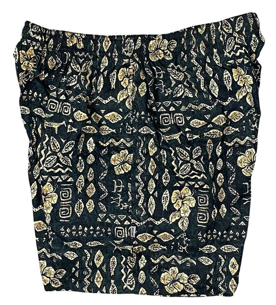 Mens "Man's Best Friend" Swim Trunks (with mesh liner) - Charcoal - Retro Shortie - Board Shorts World Outlet