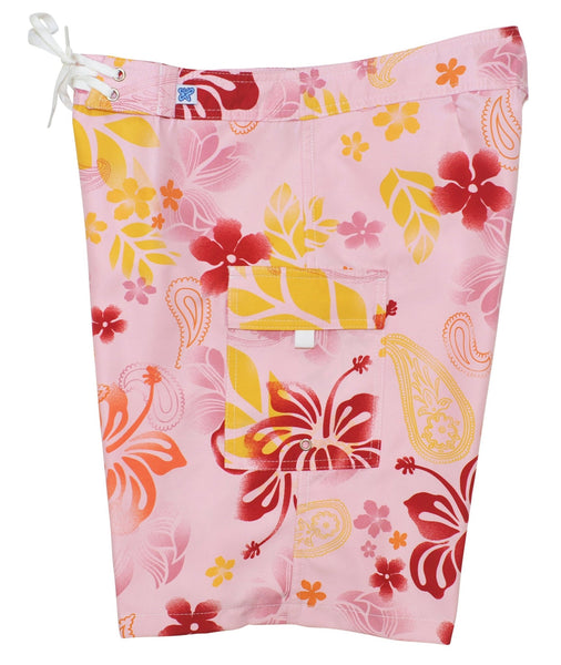 "Overspray" (Pink) Womens Board/Swim Shorts - 10.5" - Board Shorts World Outlet