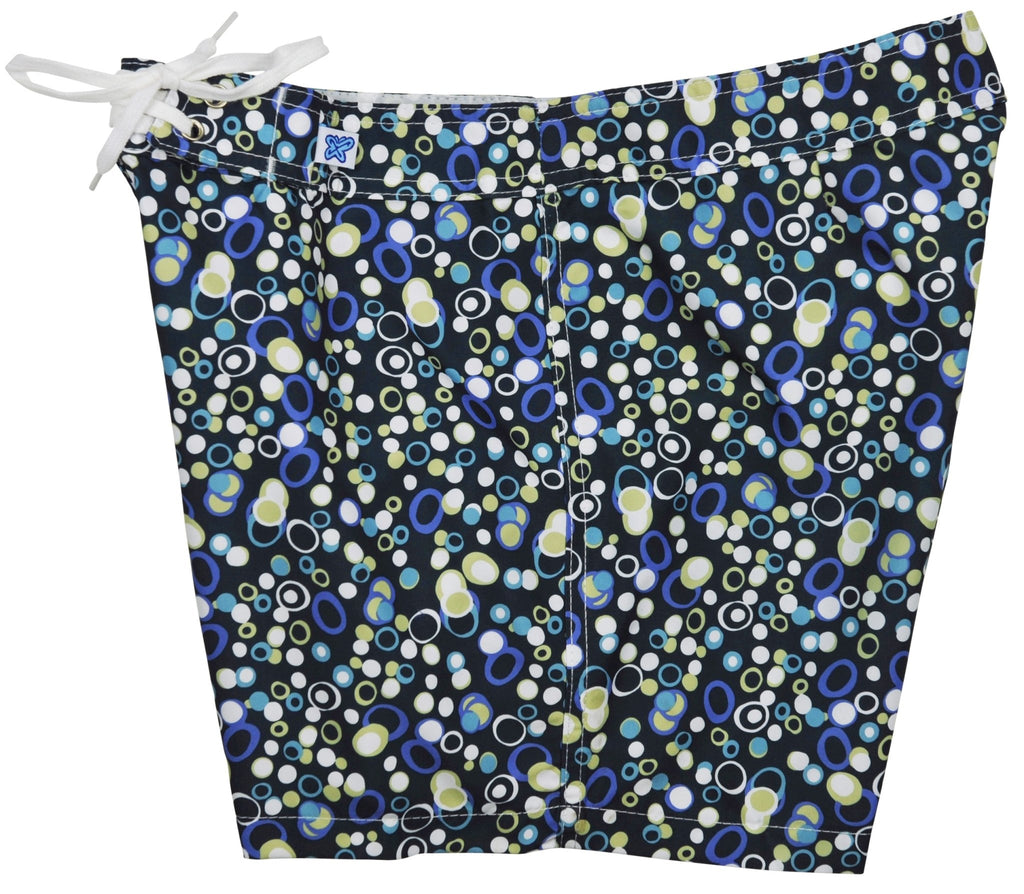 "Pop Rocks" (Blue) Cherries 5" Womens Back Pocket Board Shorts - Board Shorts World Outlet