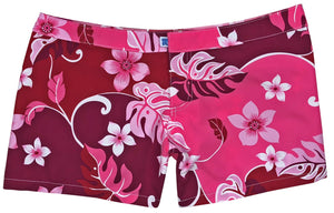 "Puzzled " (Pink) Womens Board/Swim Shorts - 4" - Board Shorts World Outlet