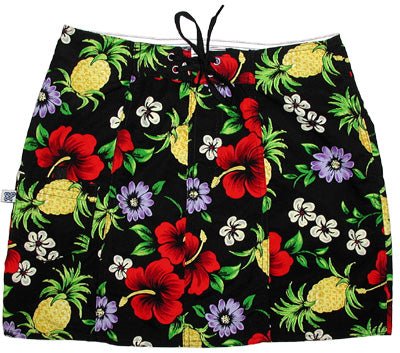 "Sangria" Original Style Board Skirt (Black) - Board Shorts World Outlet