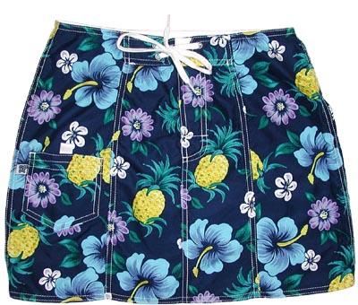 "Sangria" Original Style Board Skirt (Blue) - Board Shorts World Outlet