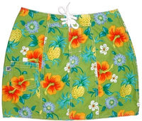 "Sangria" Original Style Board Skirt (Green) - Board Shorts World Outlet
