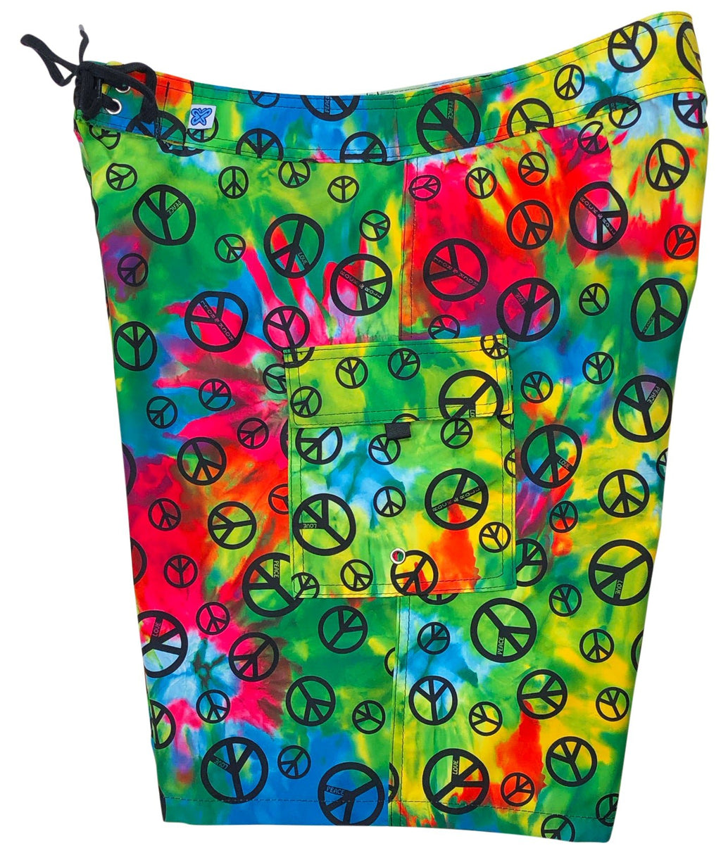"Sign Language" (Tie Dye) Womens Board/Swim Shorts - 10.5" - Board Shorts World Outlet