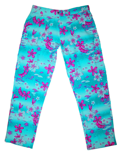 "Soul Salvation" Womens Board (Swim) Capris 23" Inseam (Aqua) - Board Shorts World Outlet