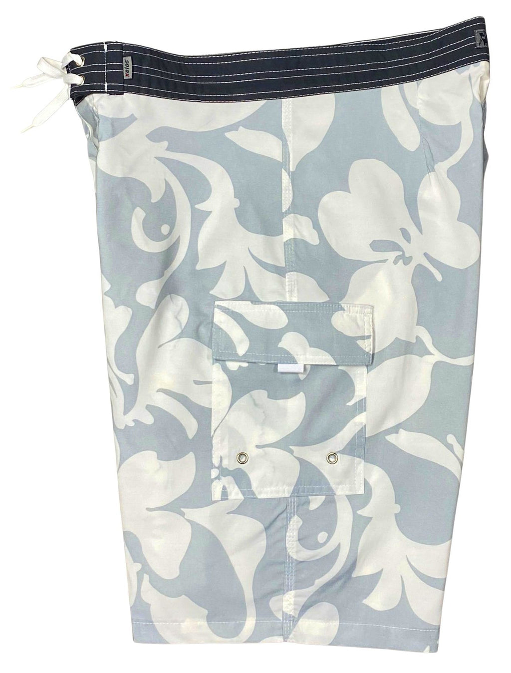 "Southern Comfort" (Silver) Double Cargo Pocket Board Shorts - Board Shorts World Outlet