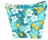 "Spin Cycle" 5" Womens Back Pocket Board Shorts (Aqua) - Board Shorts World Outlet