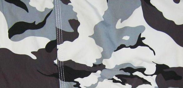 "Stealth Fanatic" Camo (Charcoal) Double Cargo Pocket Board Shorts - Board Shorts World Outlet