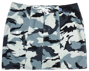 "Stealth Fanatic" Camo Original Style Board Skirt (Charcoal) - Board Shorts World Outlet