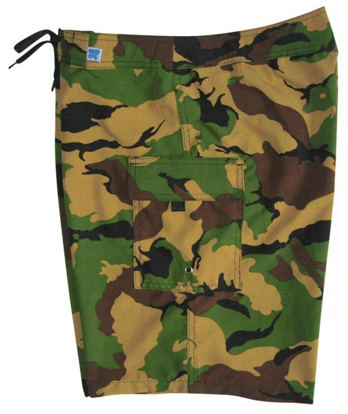 "Stealth Fanatic" Camo Womens Board/Swim Shorts - 10.5" - Board Shorts World Outlet