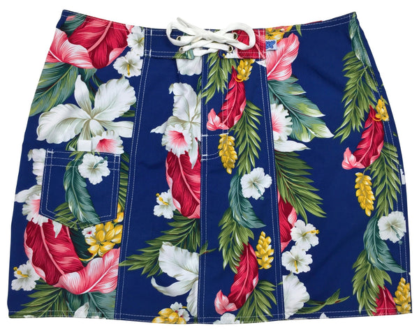 "Stranded" Original Style Board Skirt (Blue) - Board Shorts World Outlet