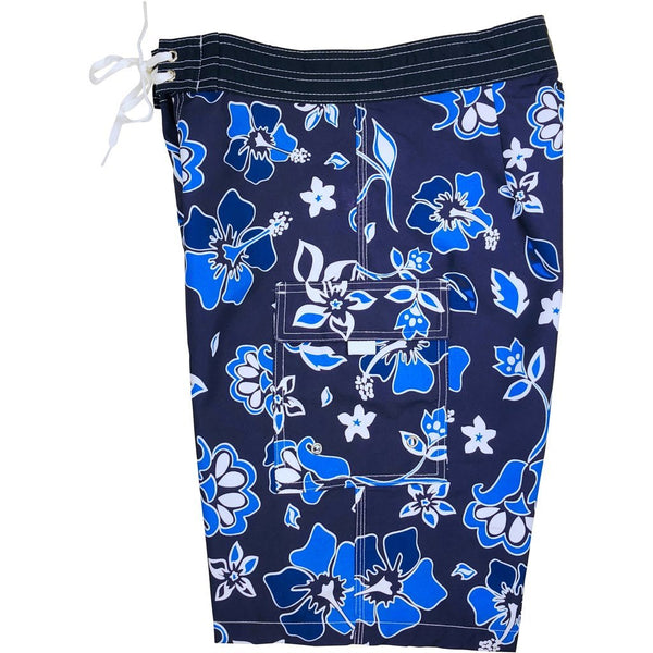 "Sunday Best" (Blue) Double Cargo Pocket Board Shorts - Board Shorts World Outlet