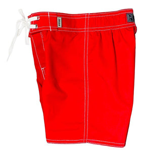 Toddlers Solid Board Shorts (Red) - Board Shorts World Outlet
